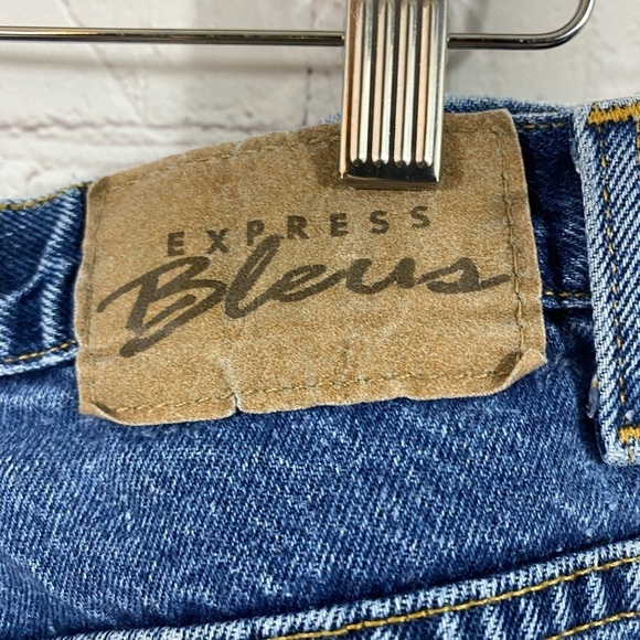 Express Bleus Womens Plus Size 13/14 Regular Straight Leg High Waisted Mom Jeans - Picture 5 of 8